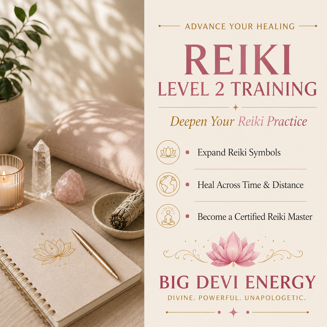 ⨠Reiki Level 2 Training