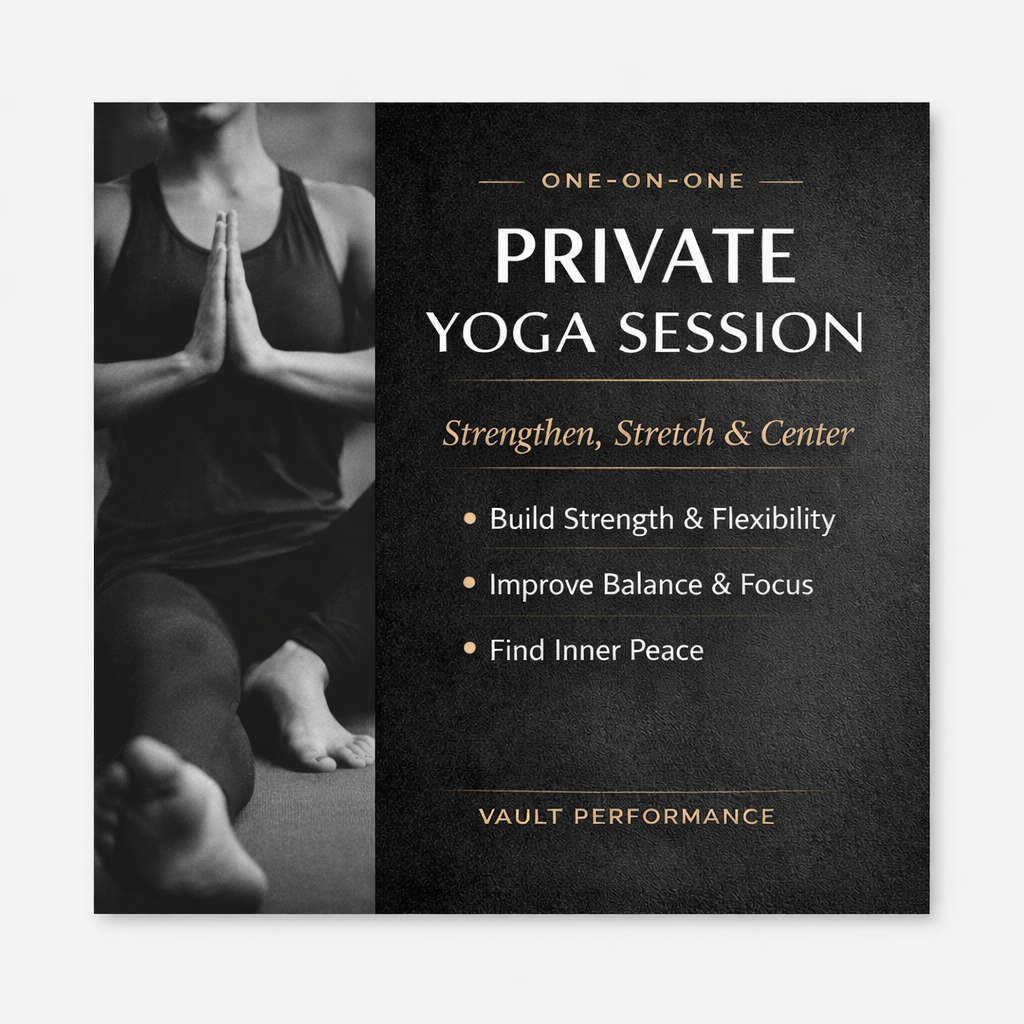 🧘‍♀️ One-Hour Private Yoga Session (In-Person or Virtual) (Vault Members)