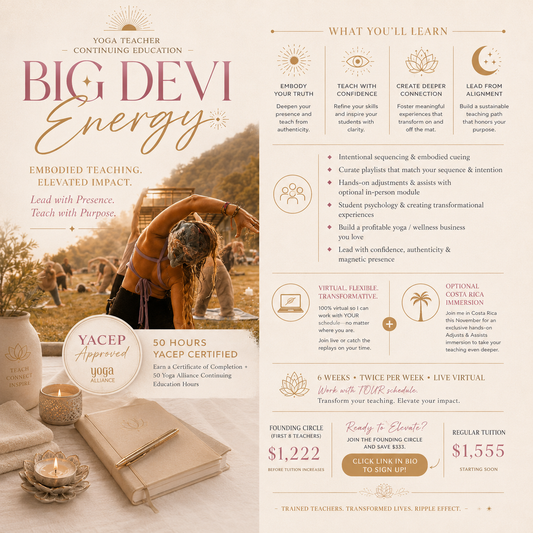 Big Devi Energy™ Yoga Teacher Continuing Education