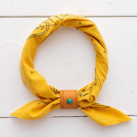 'Just Breathe' heritage bandana - golden yellow