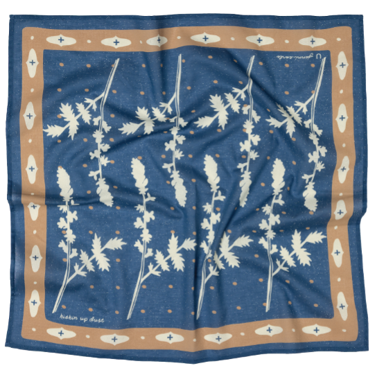 'Kickin' Up Dust' voile bandana - deep end