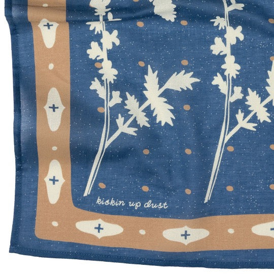 'Kickin' Up Dust' voile bandana - deep end
